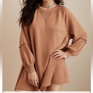 AE Long-Sleeve Fleece Babydoll Dress